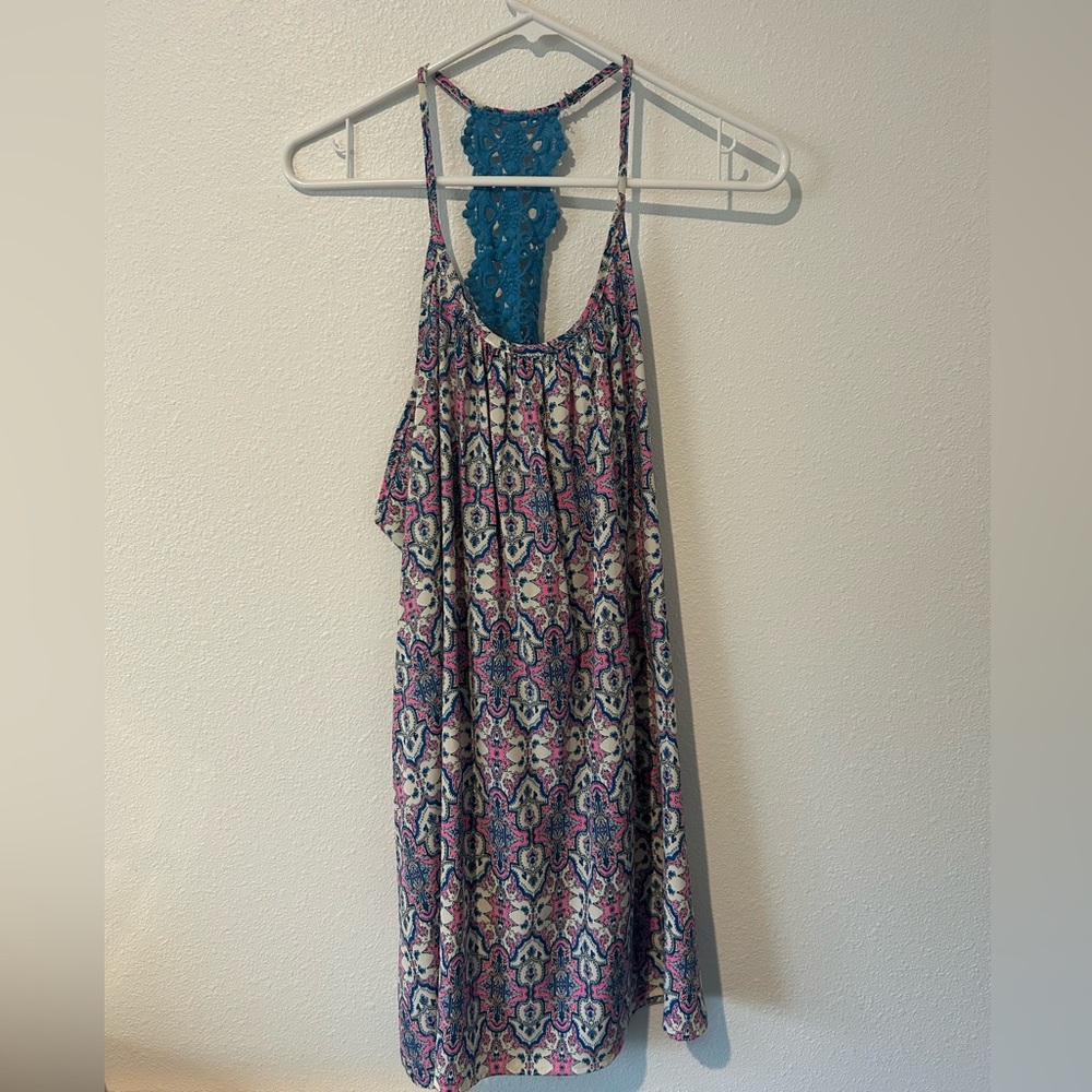 Lulu e. Bebe - Blue and Pink Printed Dress